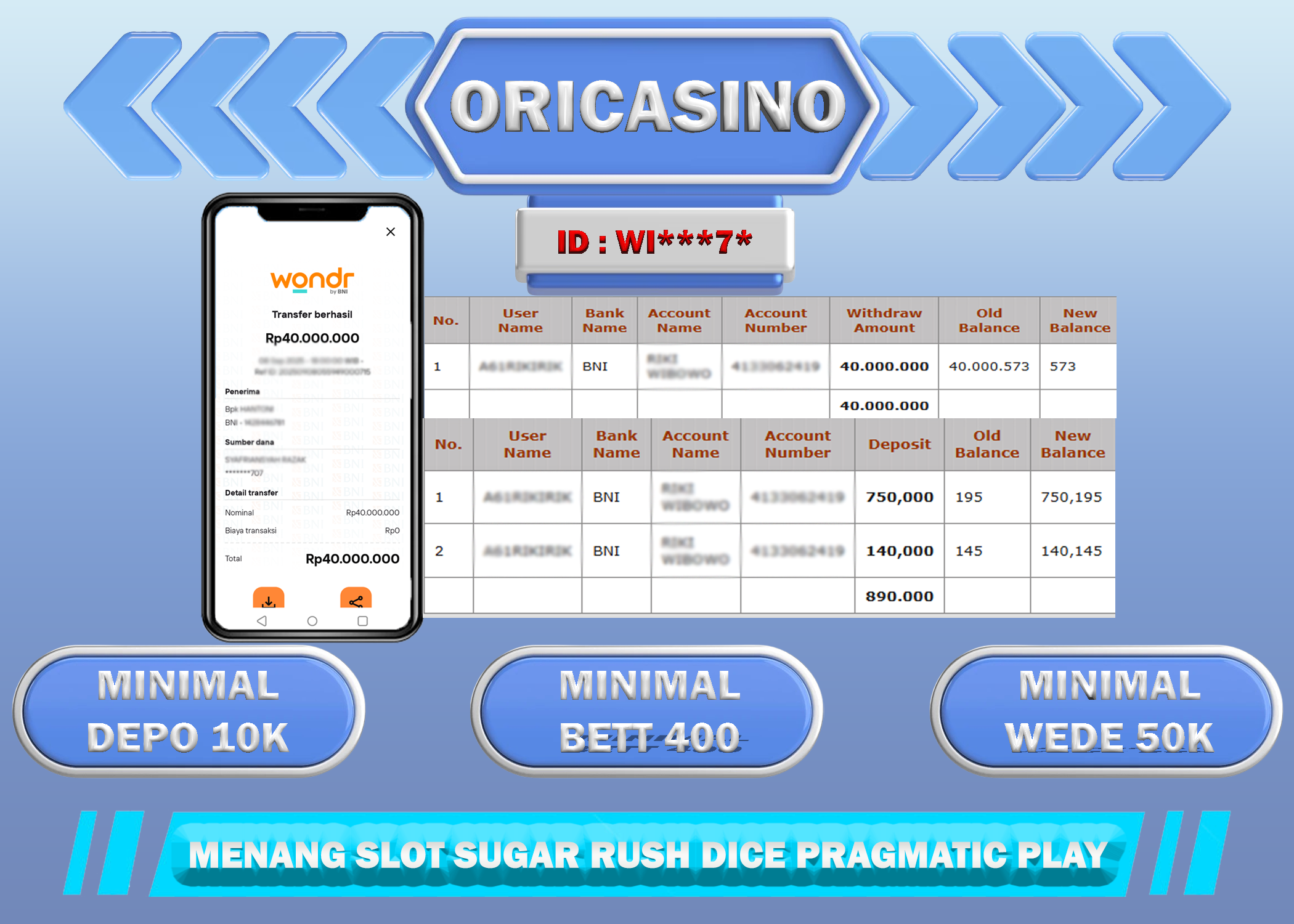 BUKTI KEMENANGAN SUGAR RUSH DICE PRAGMATIC PLAY